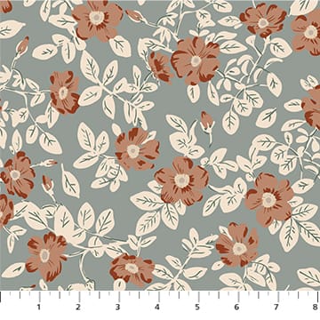 Figo Fabrics Charmwood Floral Quilting Cotton Fabric- Green