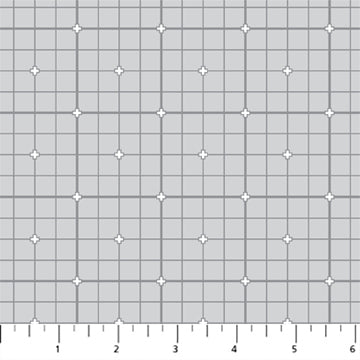 Figo Fabrics Serenity Basics Grid Quilting Cotton Fabric- Light Grey
