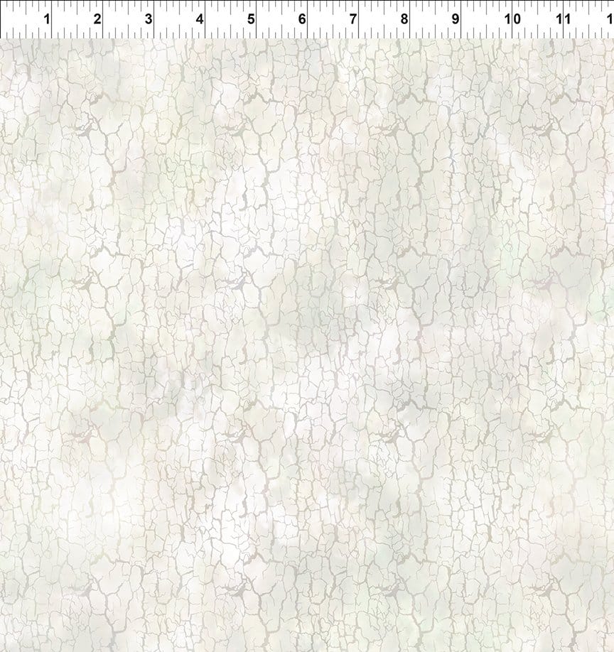 In The Beginning Carpet Bag Romance Crackle Quilting Cotton Fabric- Cream