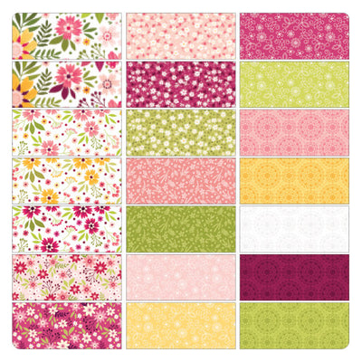 Benartex Among the Wildflowers Tin Lantern Quilting Cotton Fabric- Berry