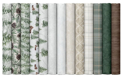 Timeless Treasures Winter Wonderland Tapestry Texture Quilting Cotton Fabric- Ecru