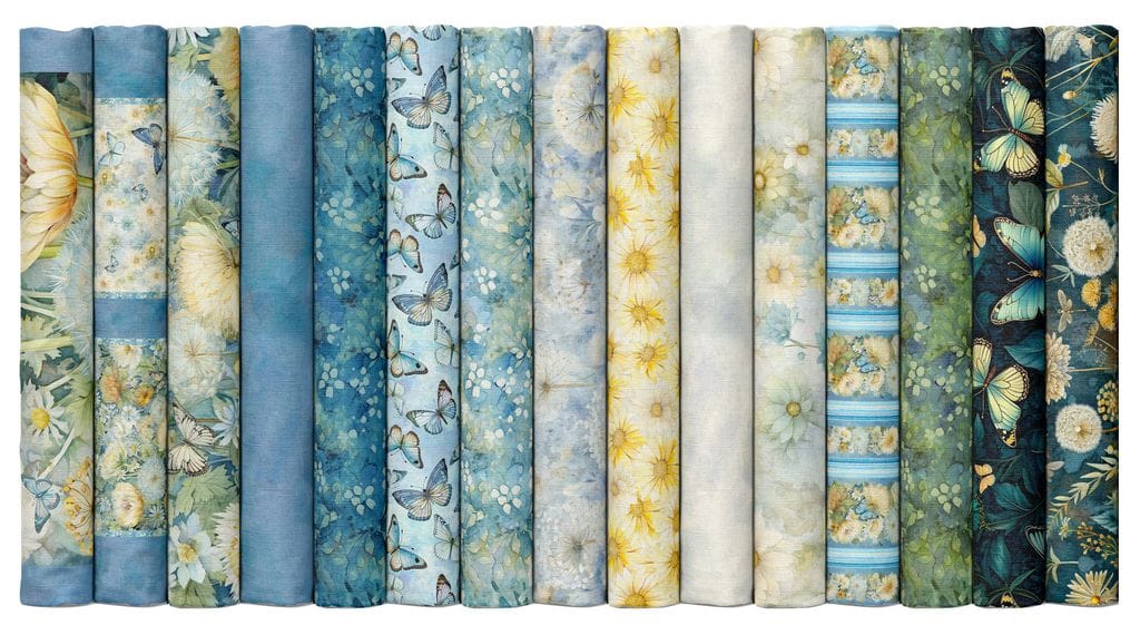 Timeless Treasures Solid Texture Quilting Cotton Fabric- Blue