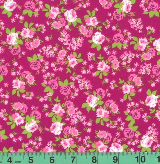 Arabesque Pink Easycare Poly Cotton Fabric