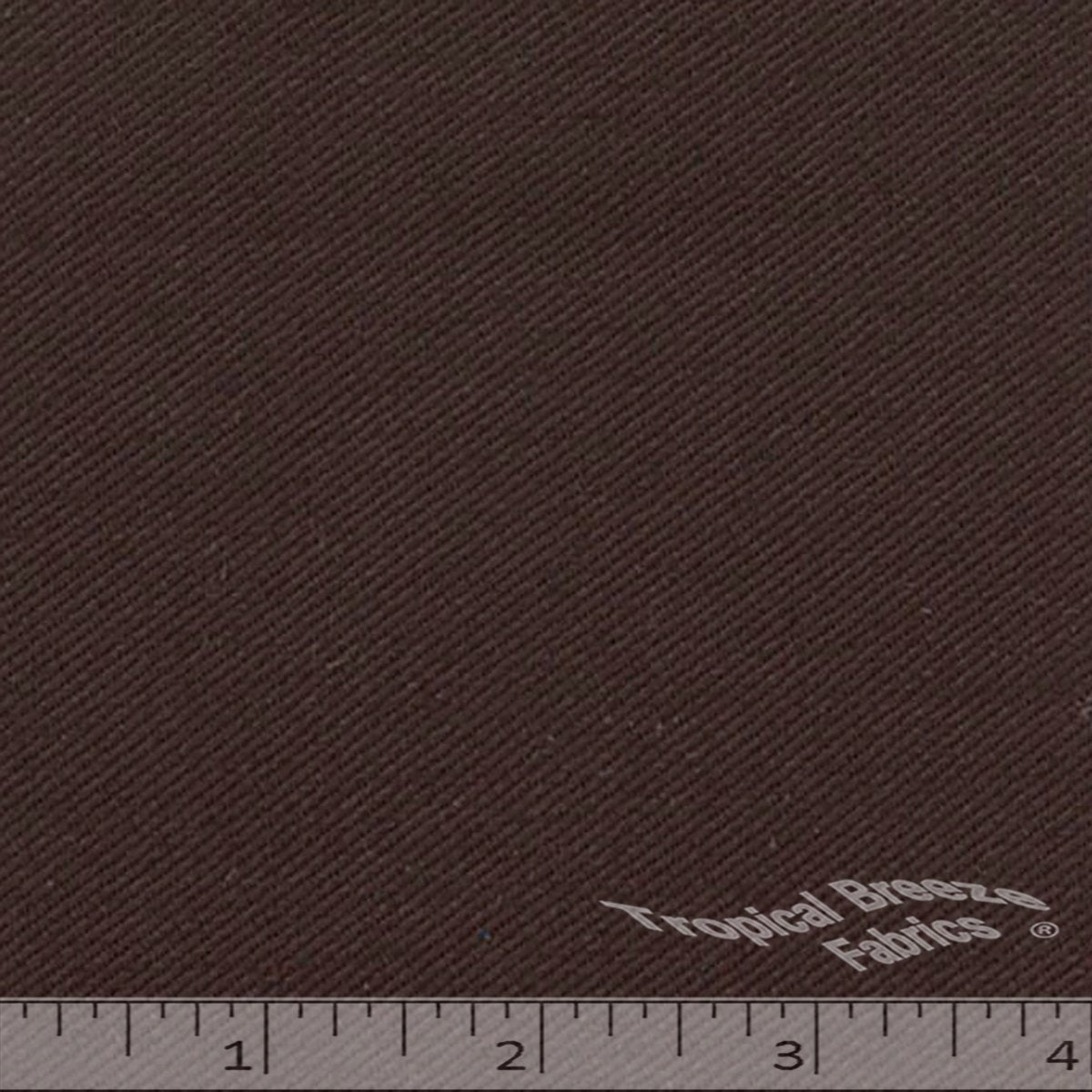 Lightweight Brown Poly Cotton Twill Fabric - 1 yd