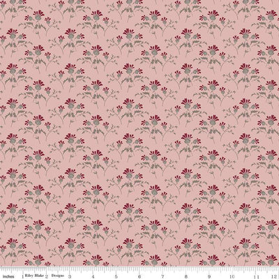 Riley Blake Heartfelt Flower Buds Rose Quilting Cotton Fabric- Rose