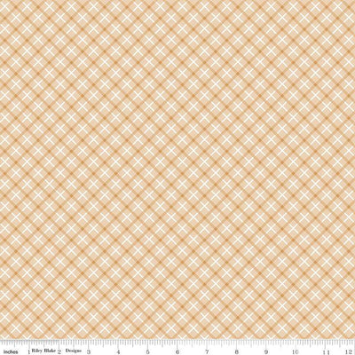 Riley Blake Special Delivery Plaid Quilting Cotton Fabric- Brown
