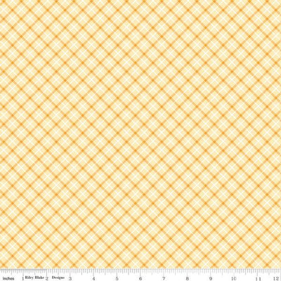 Riley Blake Special Delivery Plaid Quilting Cotton Fabric- Yellow