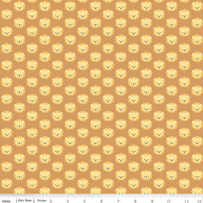 Riley Blake Special Delivery Lions Quilting Cotton Fabric- Brown