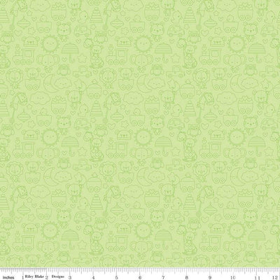 Riley Blake Special Delivery Tone-on-Tone Quilting Cotton Fabric- Green