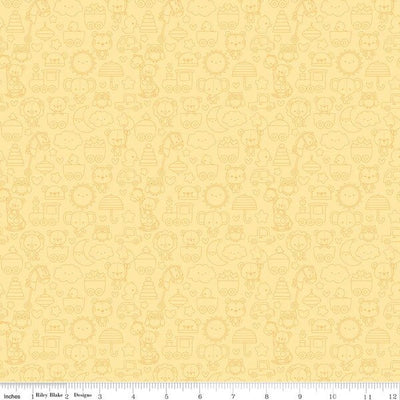 Riley Blake Special Delivery Tone-on-Tone Quilting Cotton Fabric- Yellow