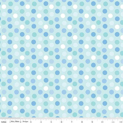 Riley Blake Special Delivery Dots Quilting Cotton Fabric- Blue