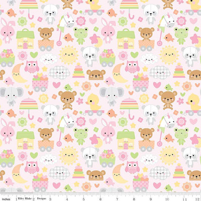 Riley Blake Bundle of Joy Main Quilting Cotton Fabric- Pink