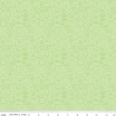 Riley Blake Bundle of Joy Tone-on-Tone Quilting Cotton Fabric- Green