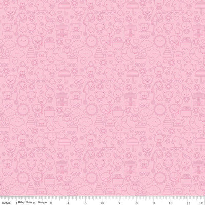 Riley Blake Bundle of Joy Tone-on-Tone Quilting Cotton Fabric- Pink