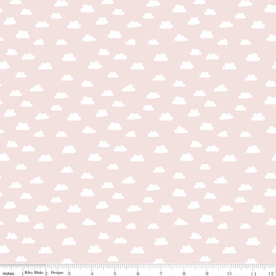 Riley Blake Baby Girl Clouds Quilting Cotton Fabric- Pink