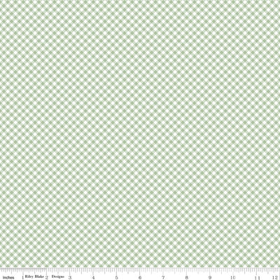 Riley Blake Baby Girl Gingham Quilting Cotton Fabric- Green