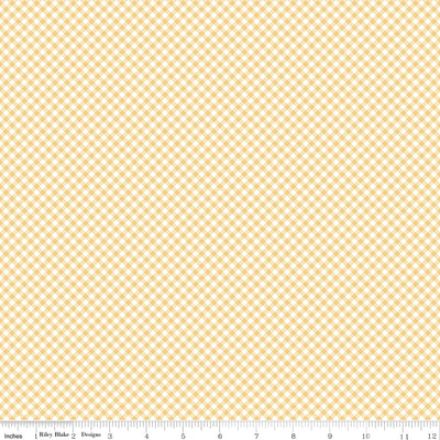 Riley Blake Baby Girl Gingham Quilting Cotton Fabric- Yellow