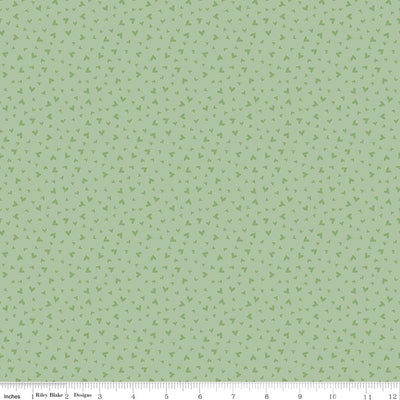 Riley Blake Baby Girl Hearts Quilting Cotton Fabric- Green