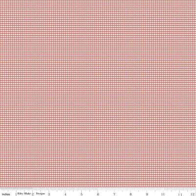 Riley Blake Micro 1/16" Gingham Quilting Cotton Fabric- Canyon Rose