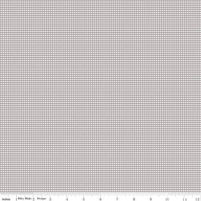 Riley Blake Micro 1/16" Gingham Quilting Cotton Fabric- Gray