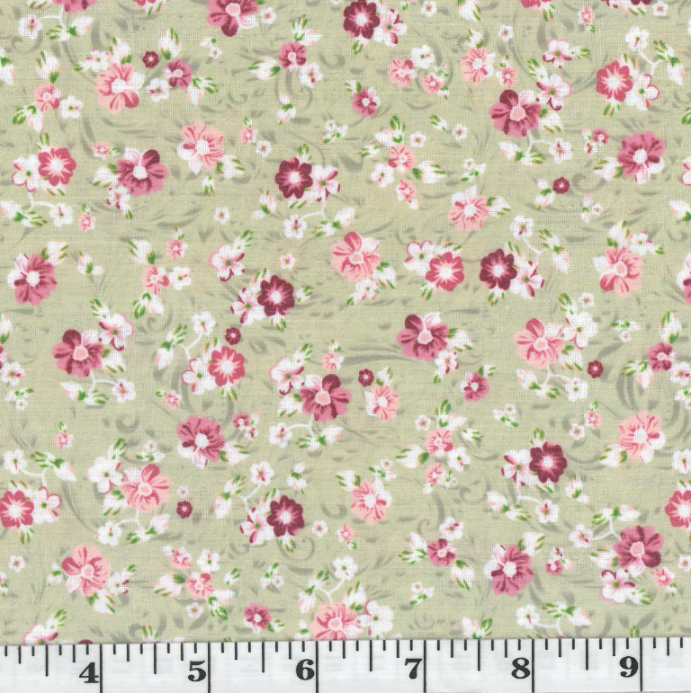 Beautiful Flowers Poly Cotton Fabric