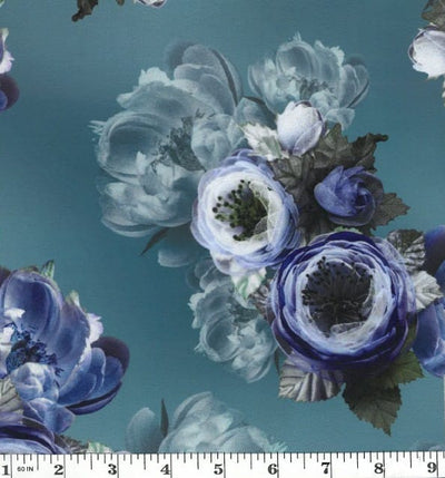 Jumbo Realistic Rose Bouquet Polyester Fabric
