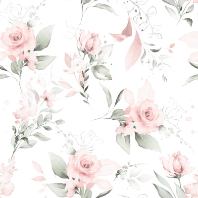 Queen-Sized Blush Floral Luxurious Fleece Blanket - 80x95 inches