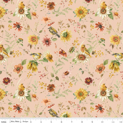 Riley Blake Sunflower Whispers Prairie Quilting Cotton Fabric- Blush