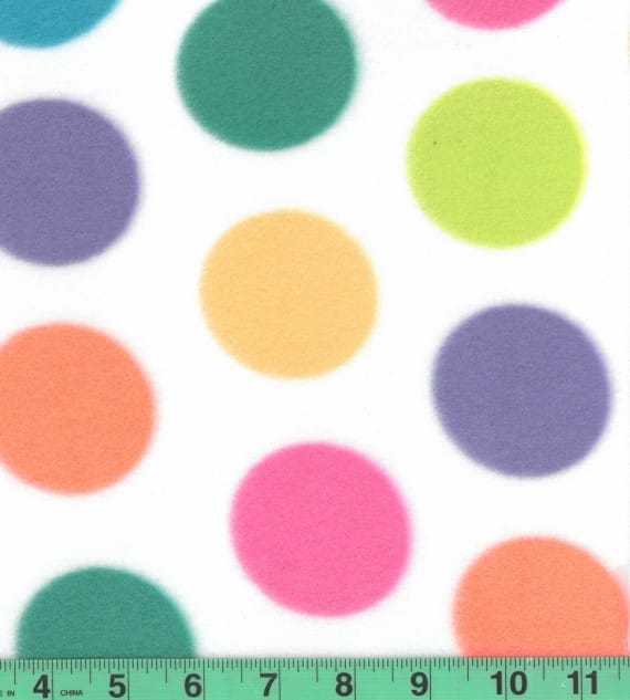 White Fun Polka Dot Polar Fleece