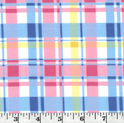 Multi Copper Plaid Poly Cotton Fabric