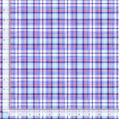 Timeless Treasures Faith Easter Plaid Quilting Cotton Fabric- Blue