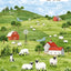 Northcott Counting Sheep 36" Panel Quilting Cotton Fabric- Green Multi