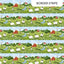 Northcott Counting Sheep Border Stripe Quilting Cotton Fabric- Green Multi