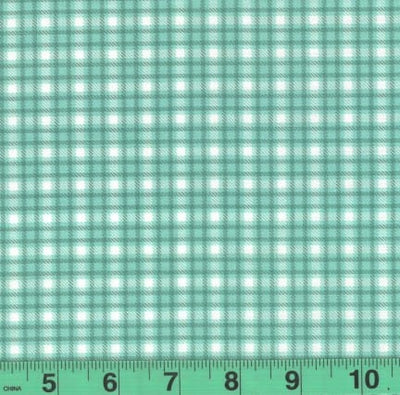 Bright Green Double Plaid Poly Cotton Fabric