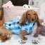 Deac Blue Plaid Dachshund Sweater - Measurements in item description
