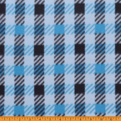 Deac Blue Plaid Polar Fleece