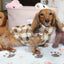 Deac Brown Plaid Dachshund Sweater - Measurements in item description