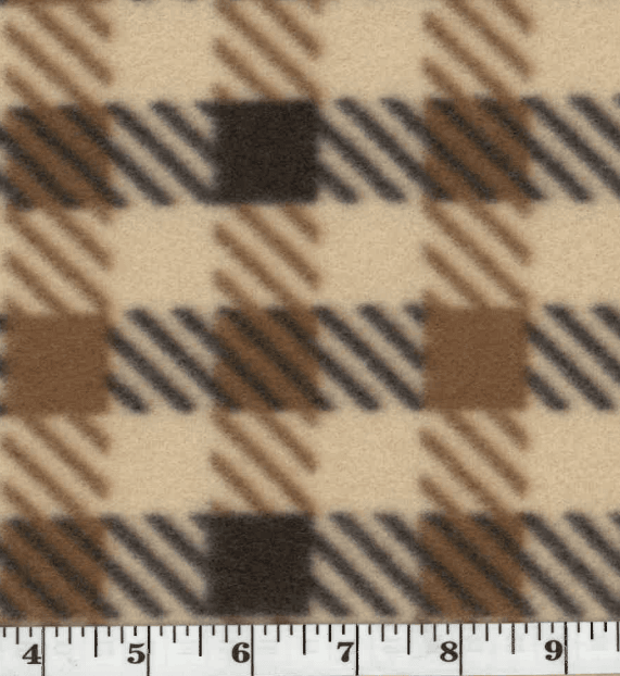 Deac Brown Plaid Polar Fleece