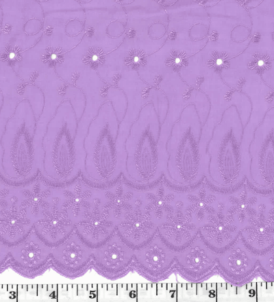 Lavender Scalloped Canary Eyelet 42" wide