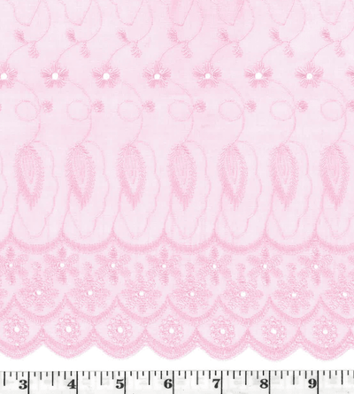 Pink Scalloped Canary Eyelet 42" wide