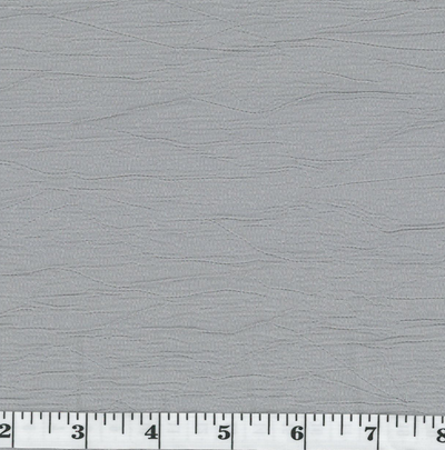 Silver Evening Rain Texture Crinkle Polyester Fabric