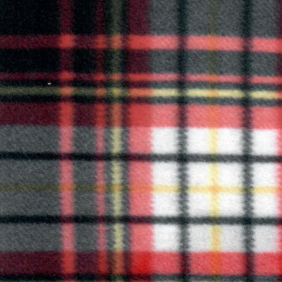 Wyatt Black/White/Red Plaid Polar Fleece
