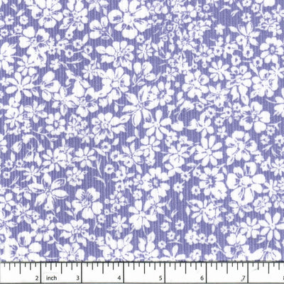 Charity Lavender Flowers Soft Rib Knit Fabric