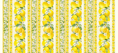 Timeless Treasures Lemon Bouquet Stripes Quilting Cotton Fabric- Lemon