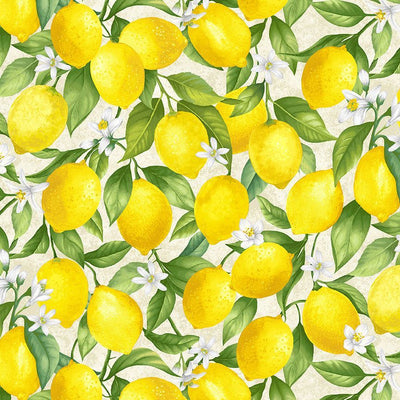 Timeless Treasures Lemon Bouquet Fruit Quilting Cotton Fabric- Lemon