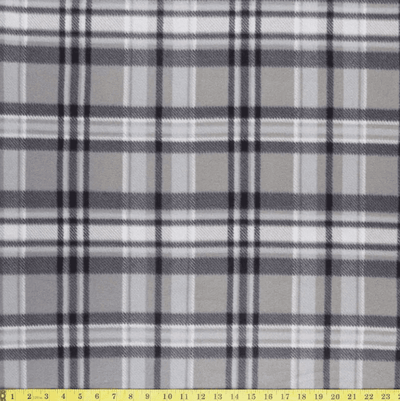 Falko Grey Plaid Polar Fleece