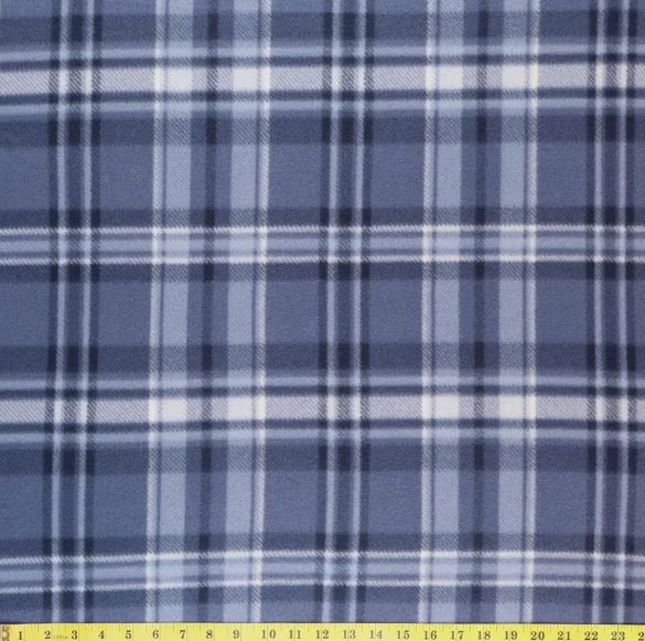 Falko Blue Plaid Polar Fleece