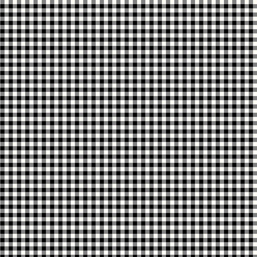 Timeless Treasures Orchard Valley Gingham Check Quilting Cotton Fabric- Black