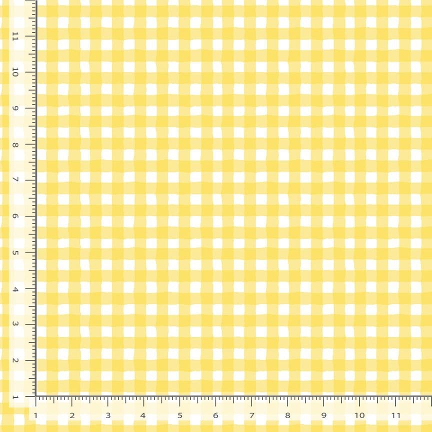 Timeless Treasures Limoncello Gingham Check Quilting Cotton Fabric- Lemon