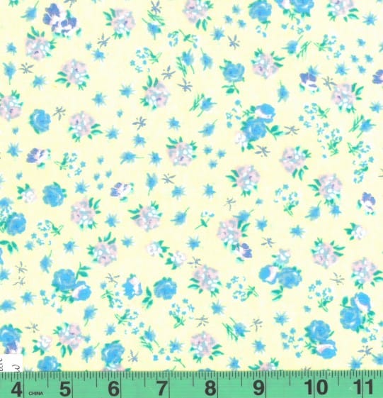 Hallendale Yellow Floral Flannel Fabric